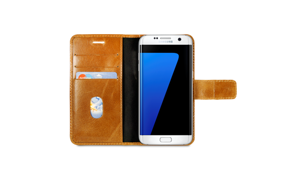 9417831 Dbramante LY7EGT000659 Lynge til Galaxy S7 Edge - Golden Tan Lommebok og mobilcover i ett | dbramante